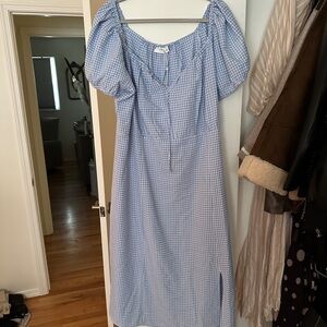 NWT Blue and White Checkered Dress